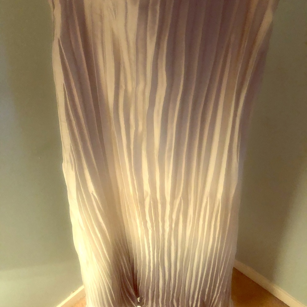 Long pleated fully lined dark to light color skirt